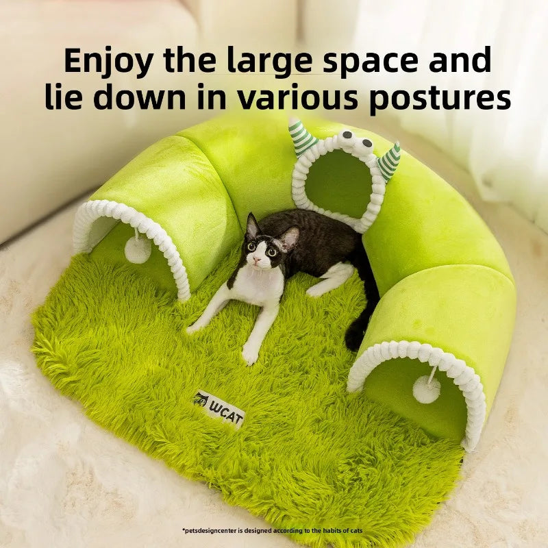 cat tunnel bed
